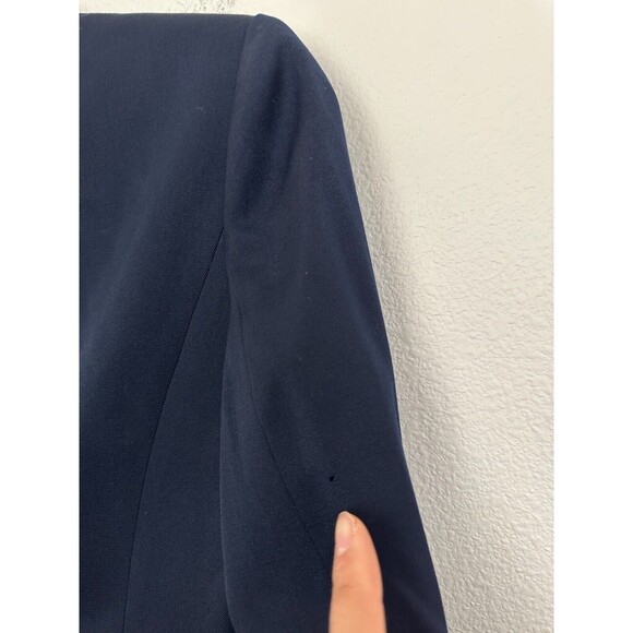J.Crew 100% Wool Blazer One Button Navy Blue Workwear Classic Women's Size 0 - Picture 8 of 8